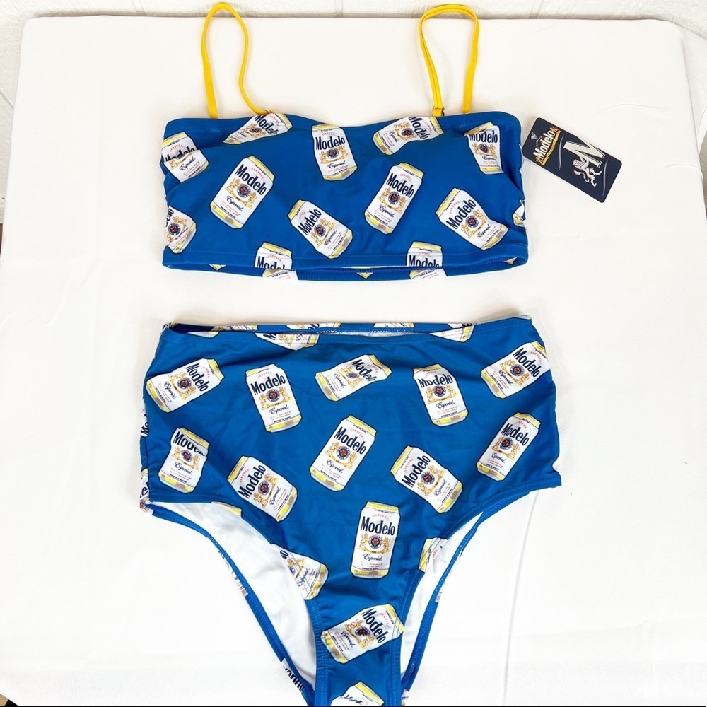 Large Two-piece swimsuit NWT! MODELO BEER🍻 branded apparel